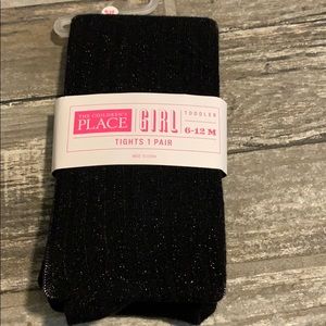 Black sparkling tights